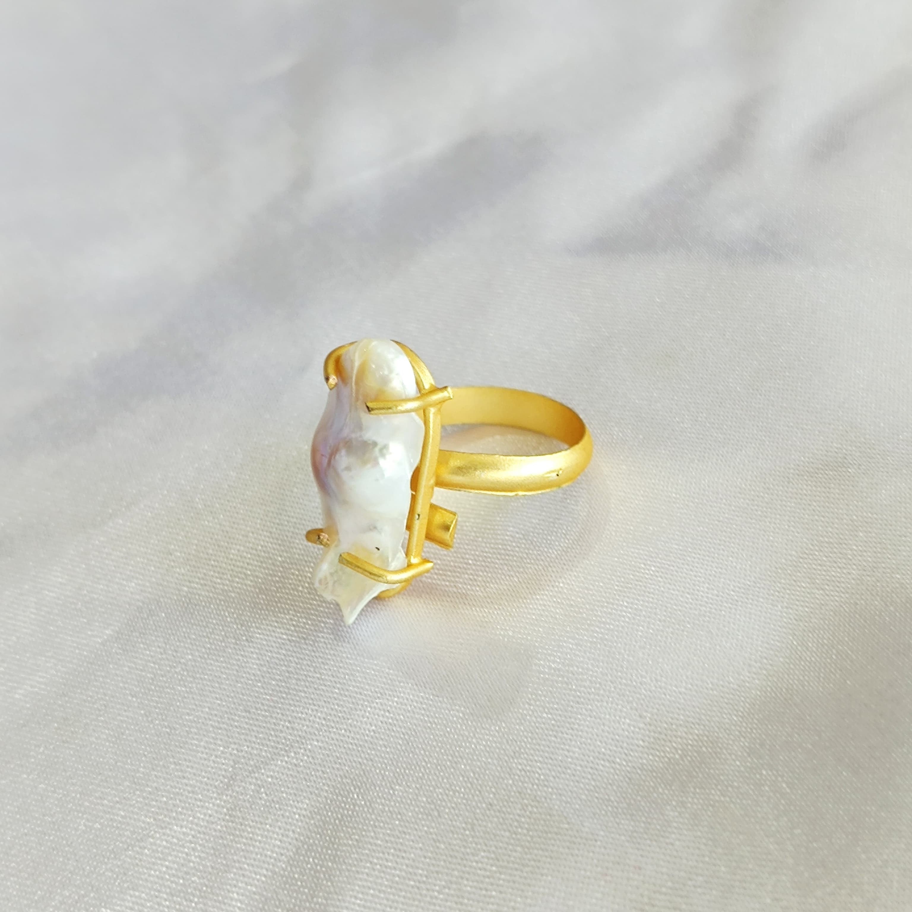 Elegant Natural Raw Stone Rings for Girls & Women