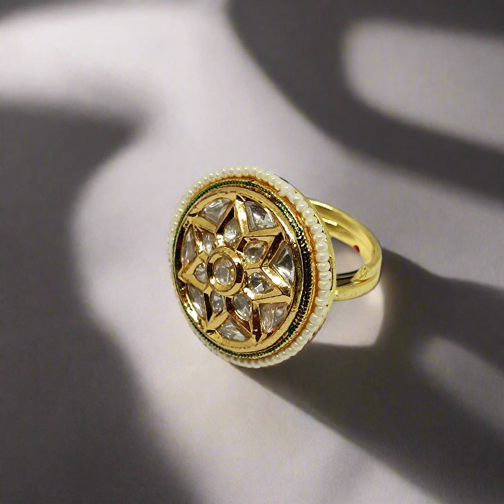 Precious Kundan Anti Tarnish Rings for Women