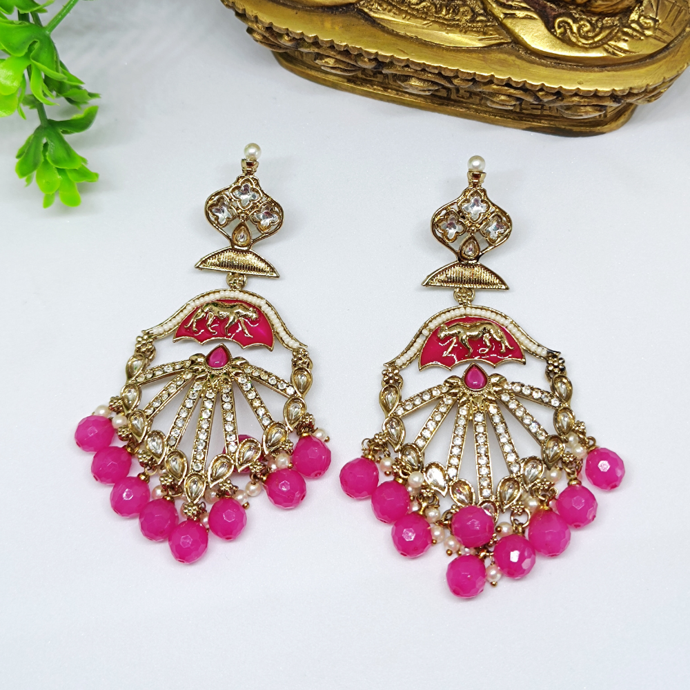 22K Gold Plating Sabyasachi Inspired Premium Earrings beads and metals