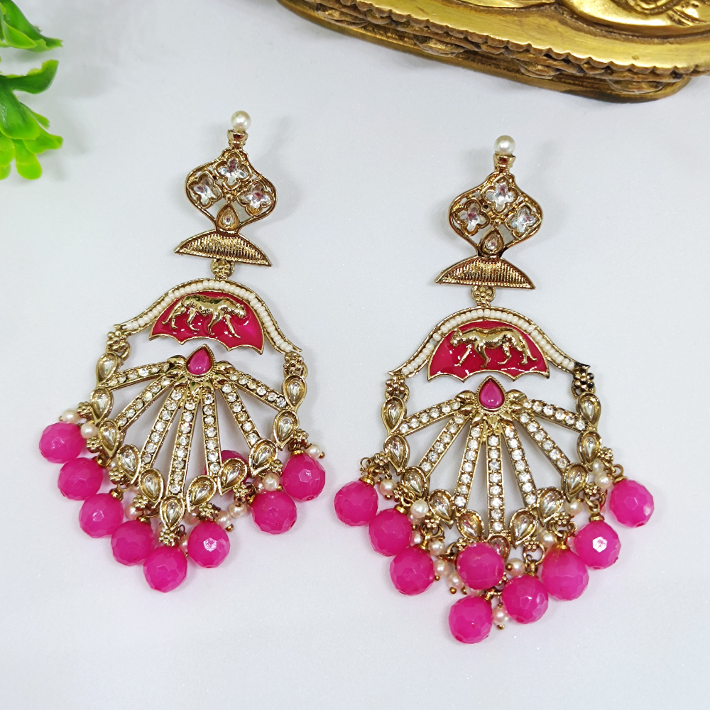 22K Gold Plating Sabyasachi Inspired Premium Earrings beads and metals