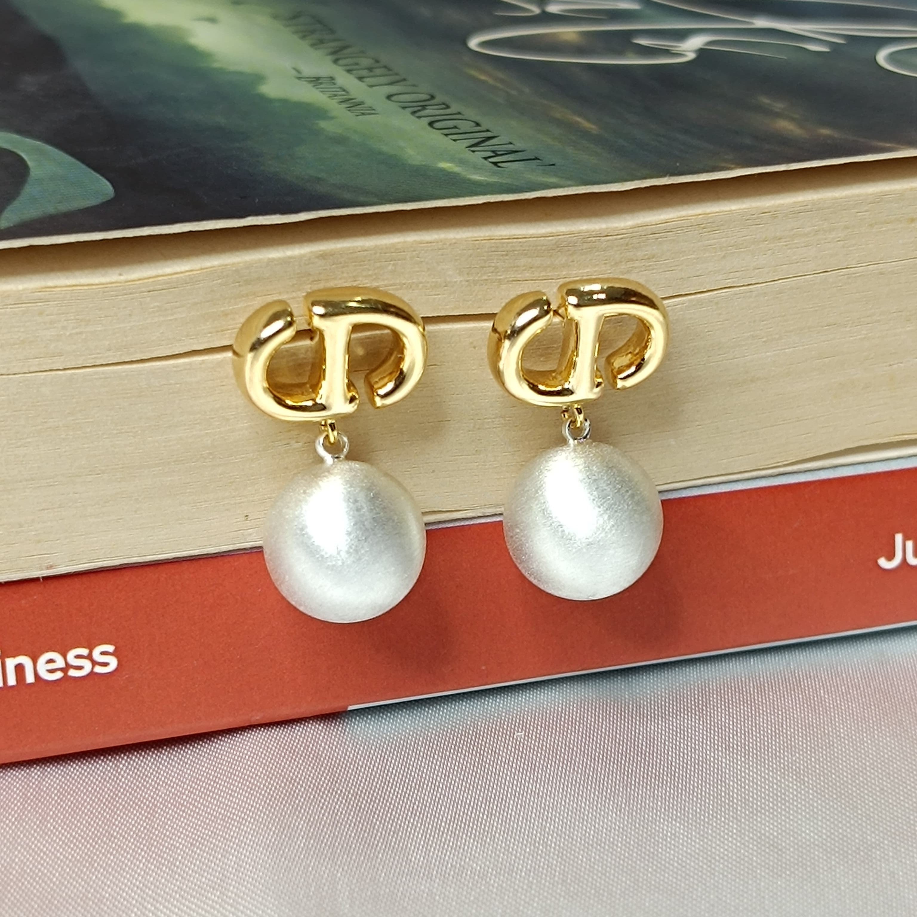 Dior Gold Teardrop Earrings - Earrings for Girls & Women