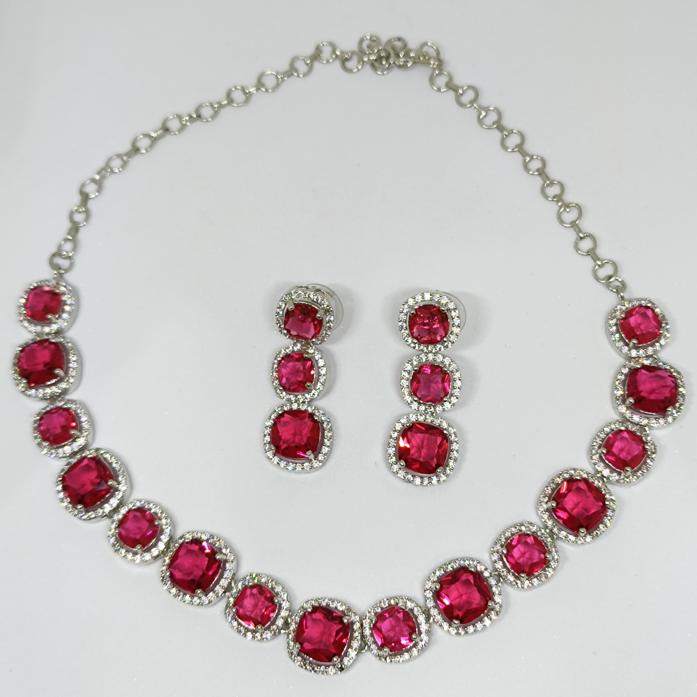 High Quality American Diamond Studded Necklace Design