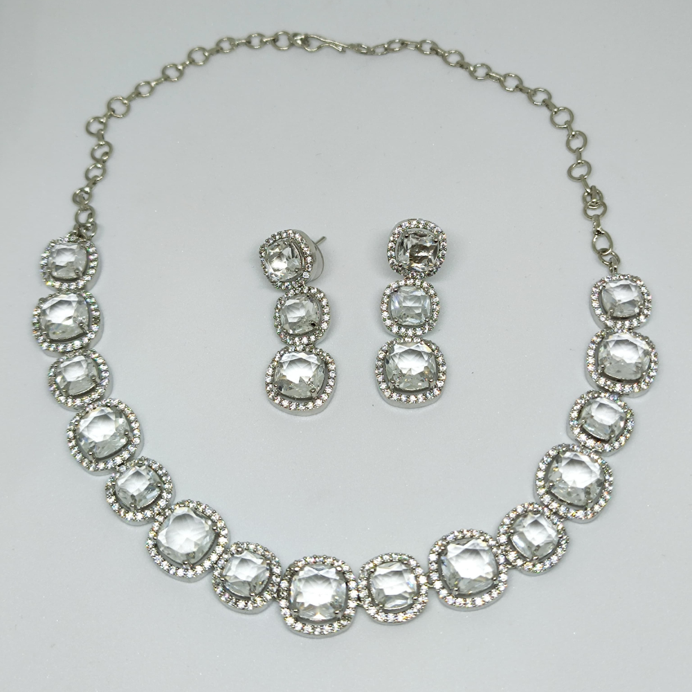 High Quality American Diamond Studded Necklace Design