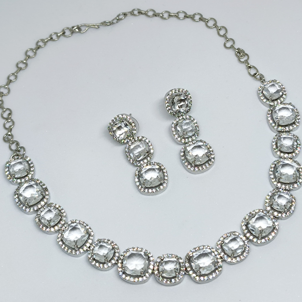 High Quality American Diamond Studded Necklace Design