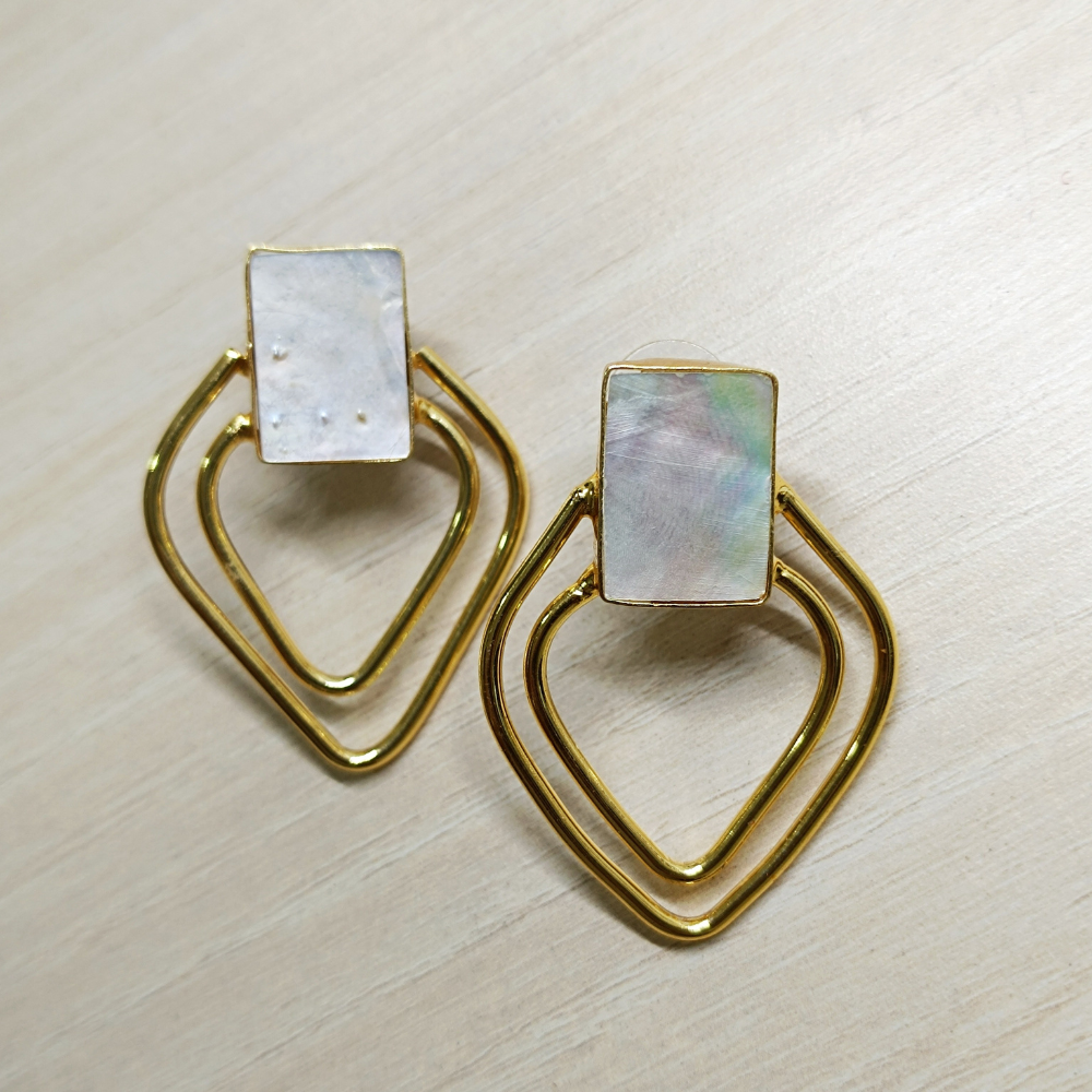 Anti Tarnish Contemporary Earrings