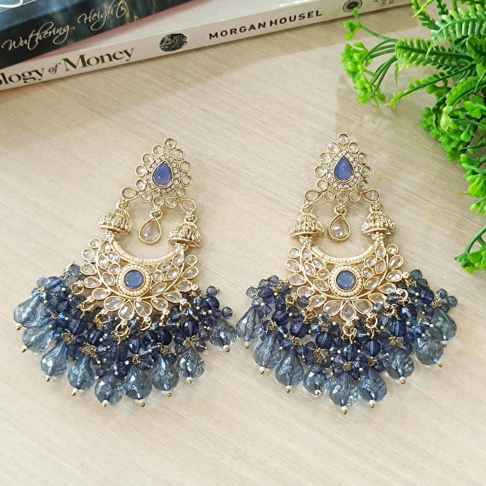 Beads and Metals Polki Earrings for Girls & Women