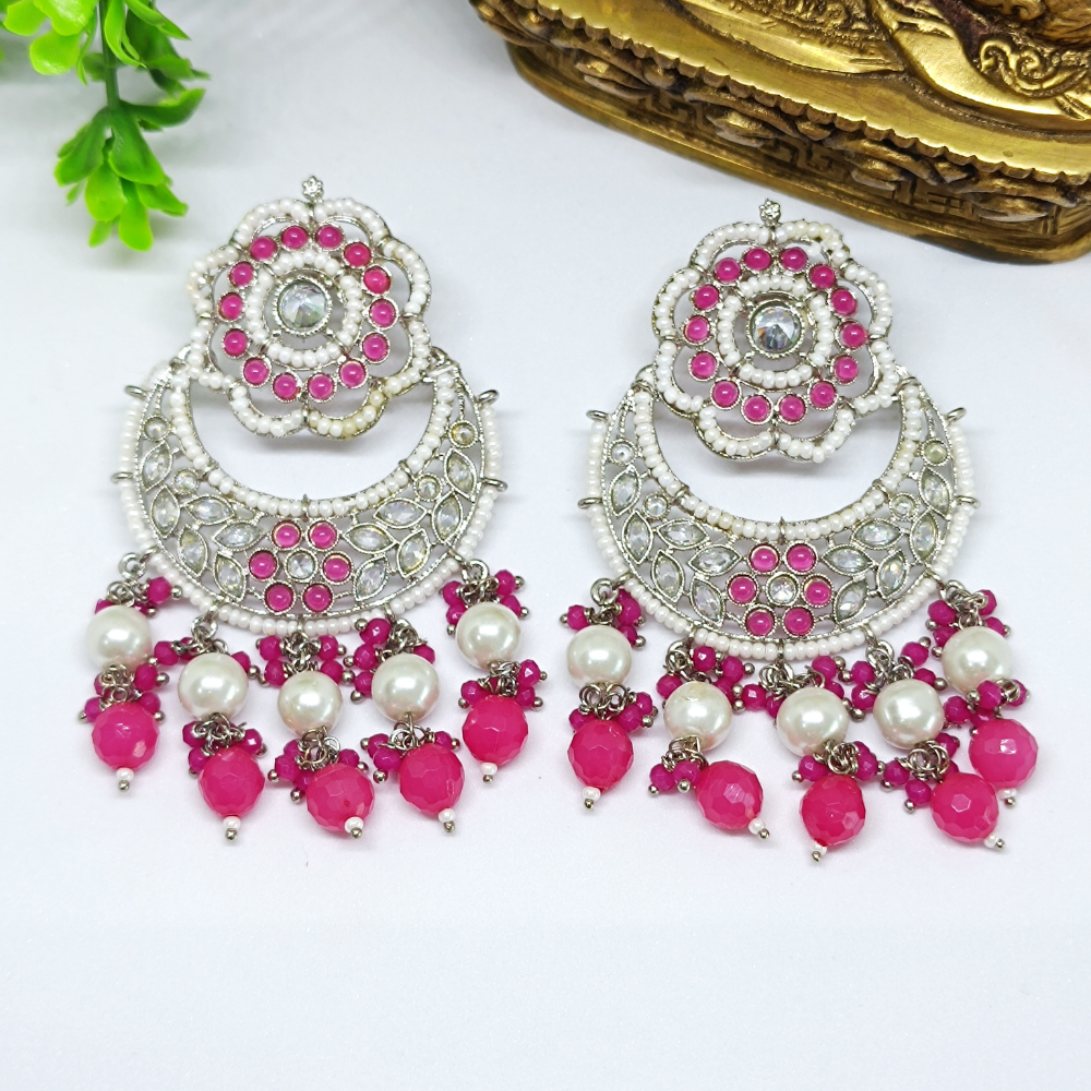 Celebrity Inspired Latest Gold Plated Kundan Earrings