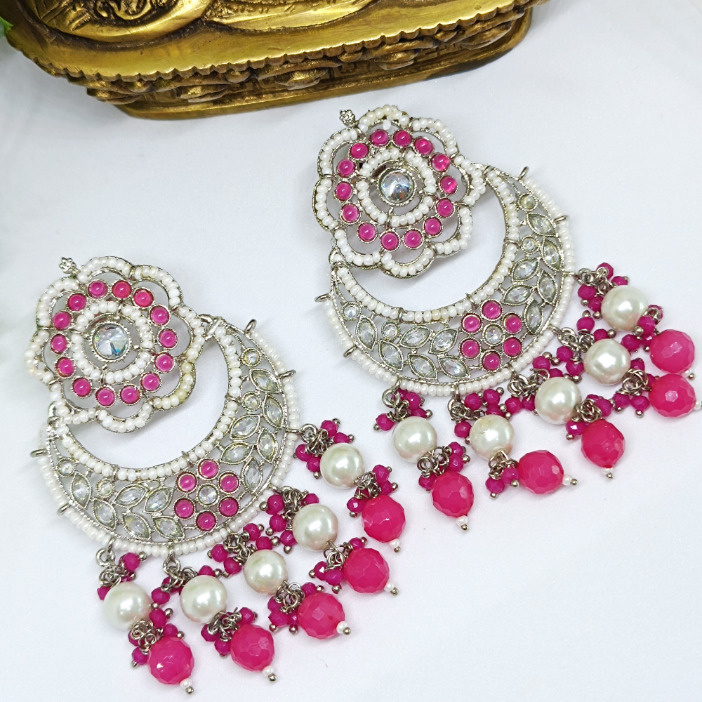 Celebrity Inspired Latest Gold Plated Kundan Earrings