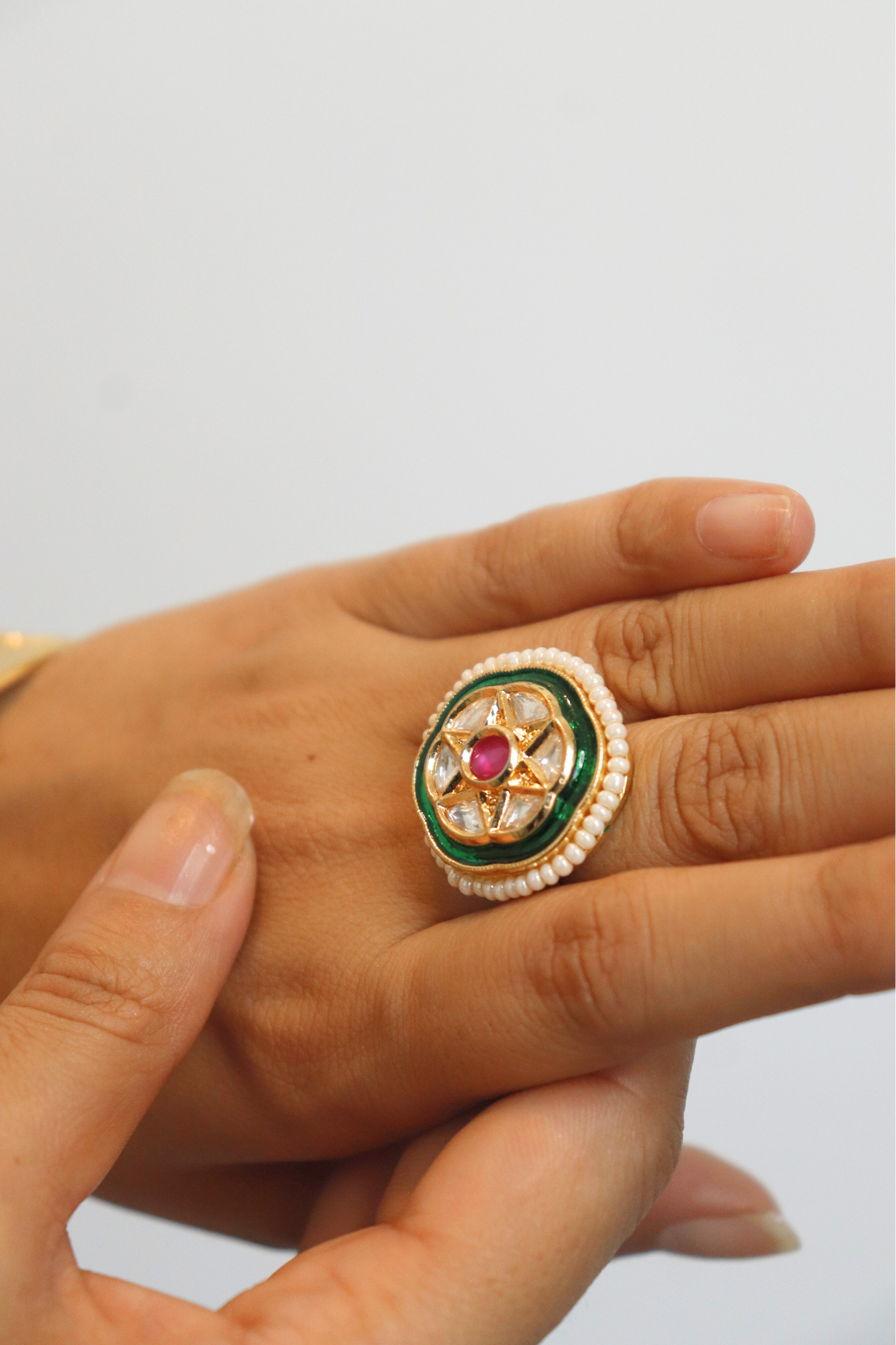 Precious Kundan Anti Tarnish Rings for Women