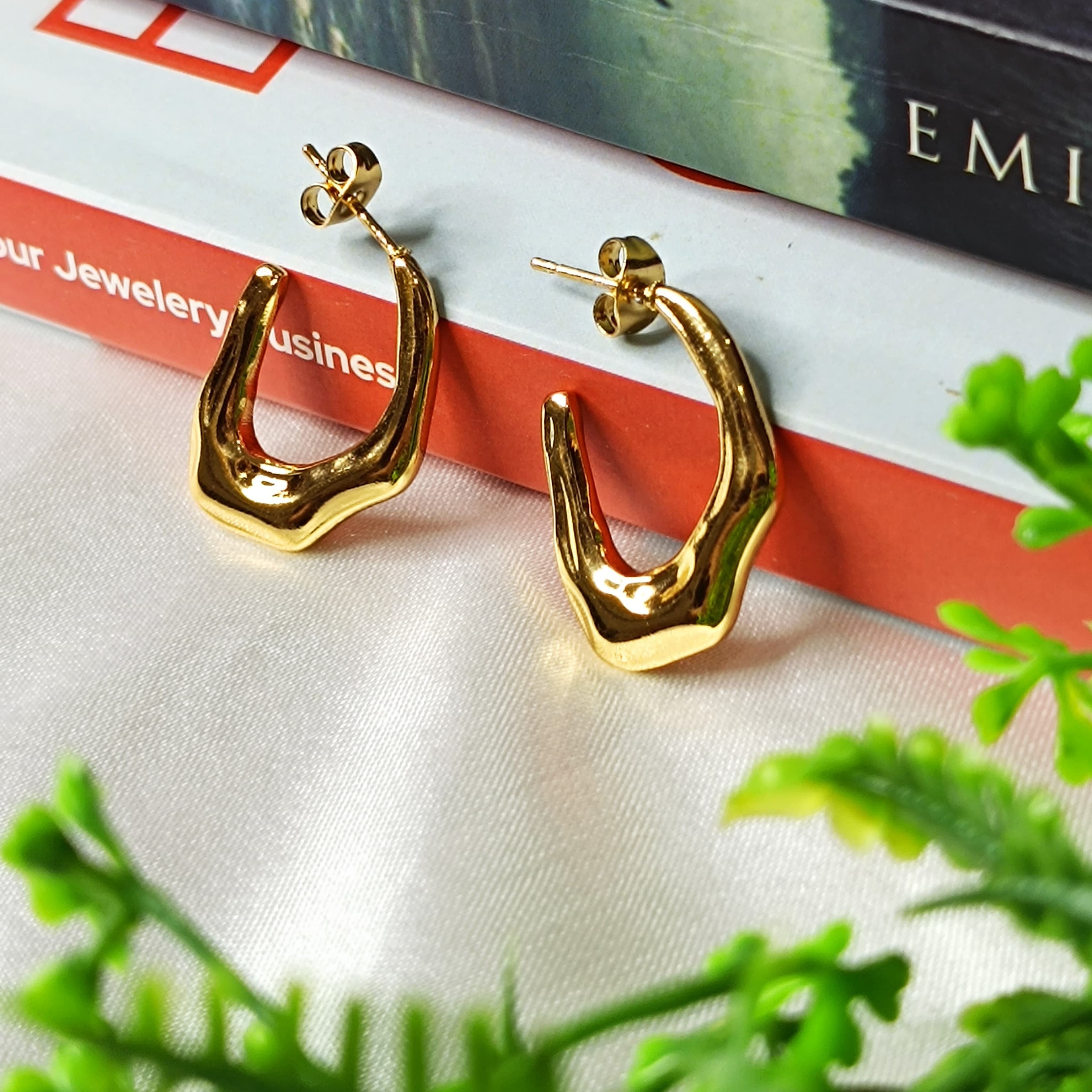 Stainless Steel Trendy Geometric Pattern Earrings
