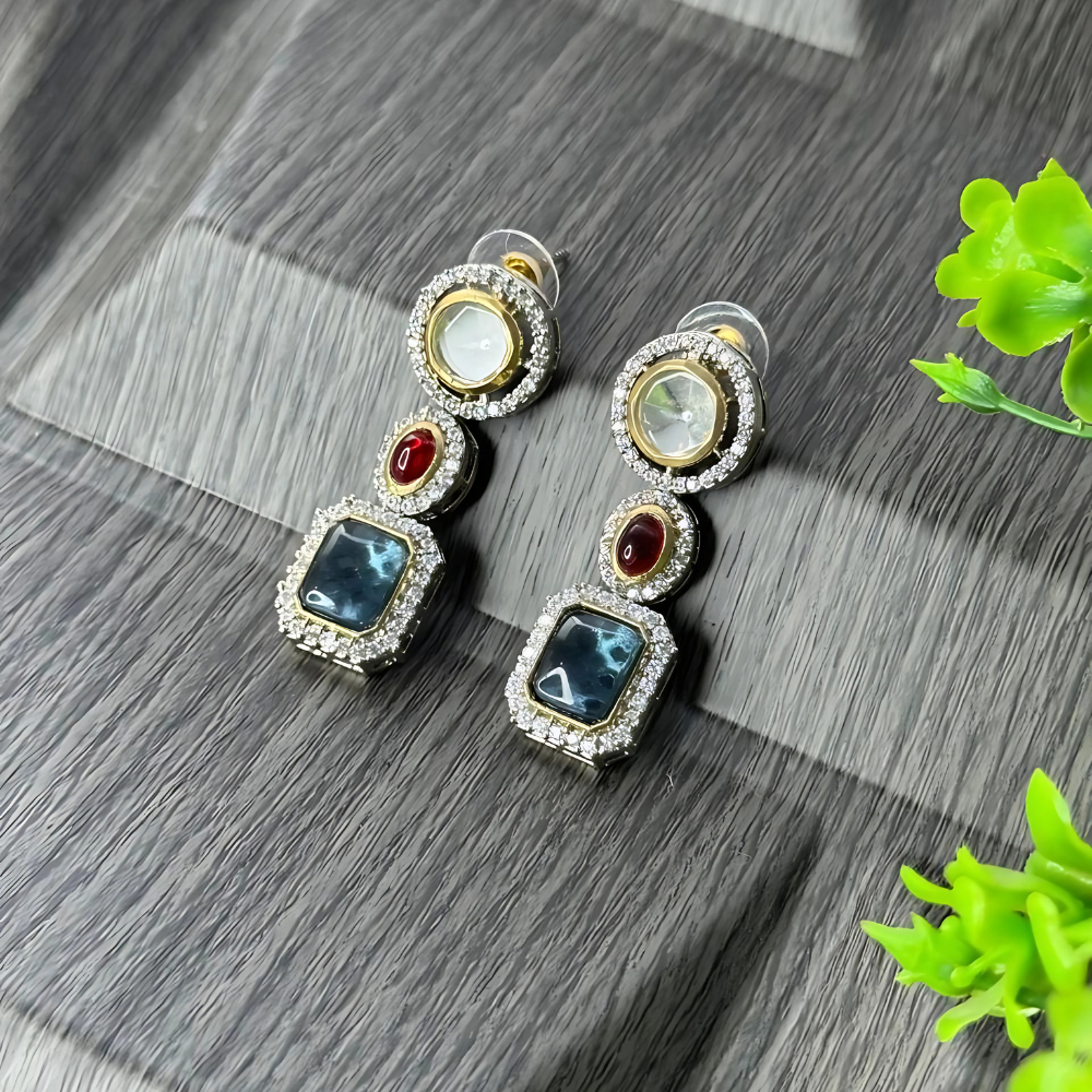 American Diamond Multicolor Earrings for Women & Girls
