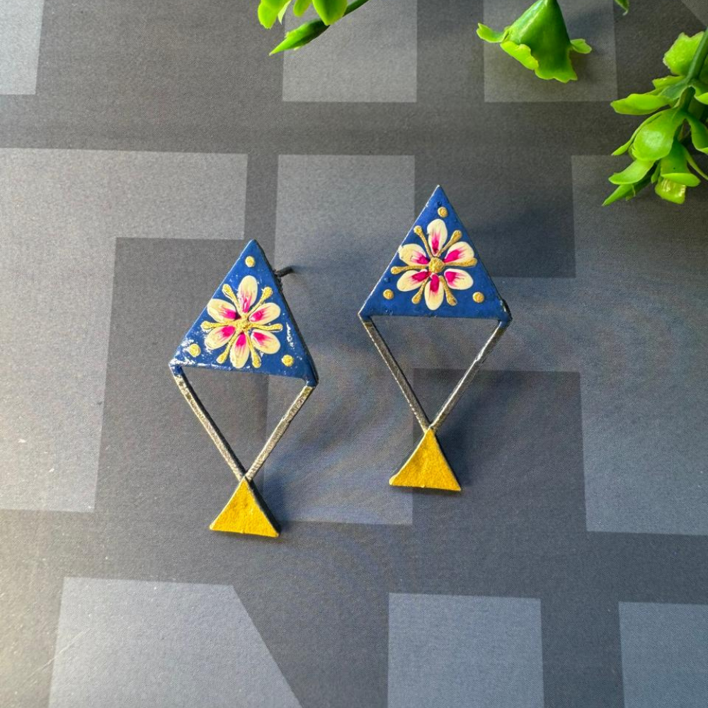 Beautiful Hand Painted Kite Design Earrings - Jewellery Design

