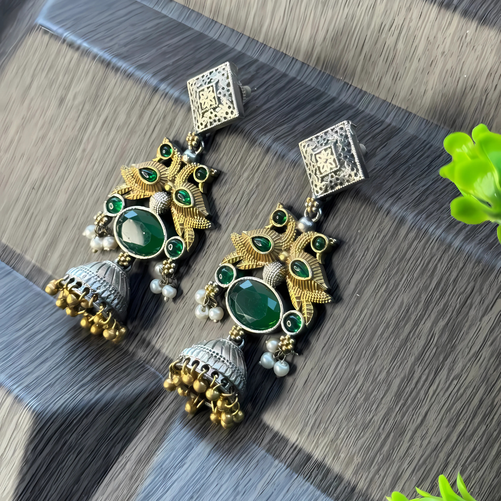 Beautiful Unique Design Silver & Gold Plated Oxidise Earrings for Women