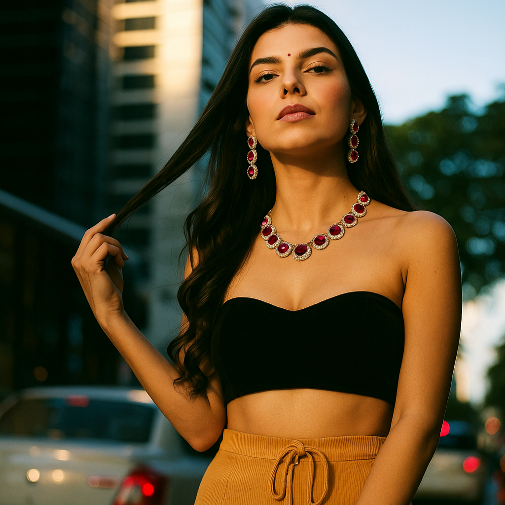 Beads and Metals Necklace Set