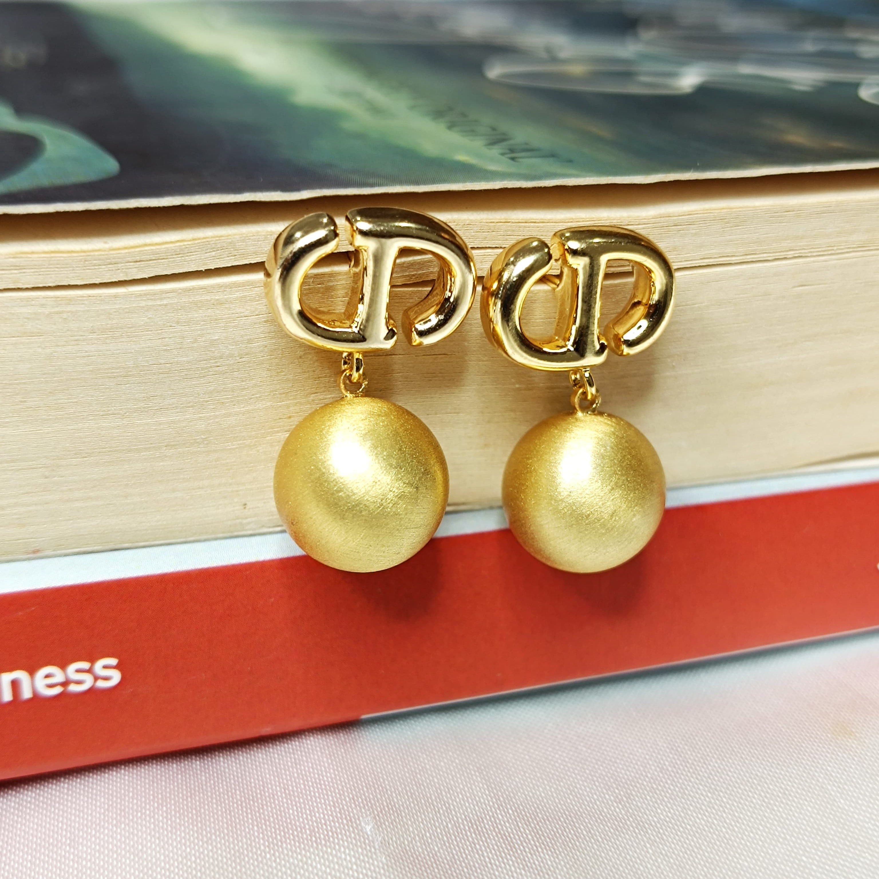 Dior Gold Teardrop Earrings - Earrings for Girls & Women