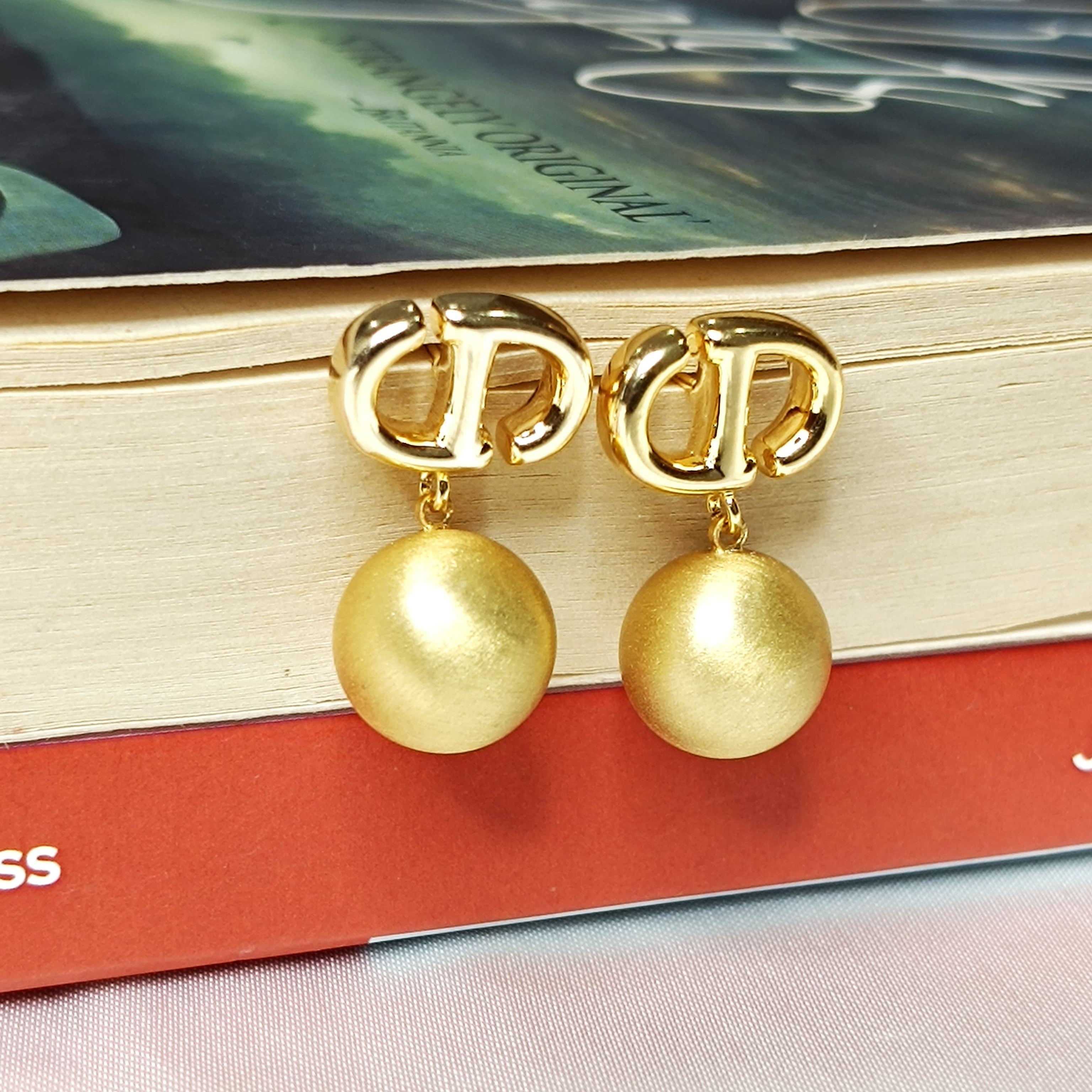 Dior Gold Teardrop Earrings - Earrings for Girls & Women