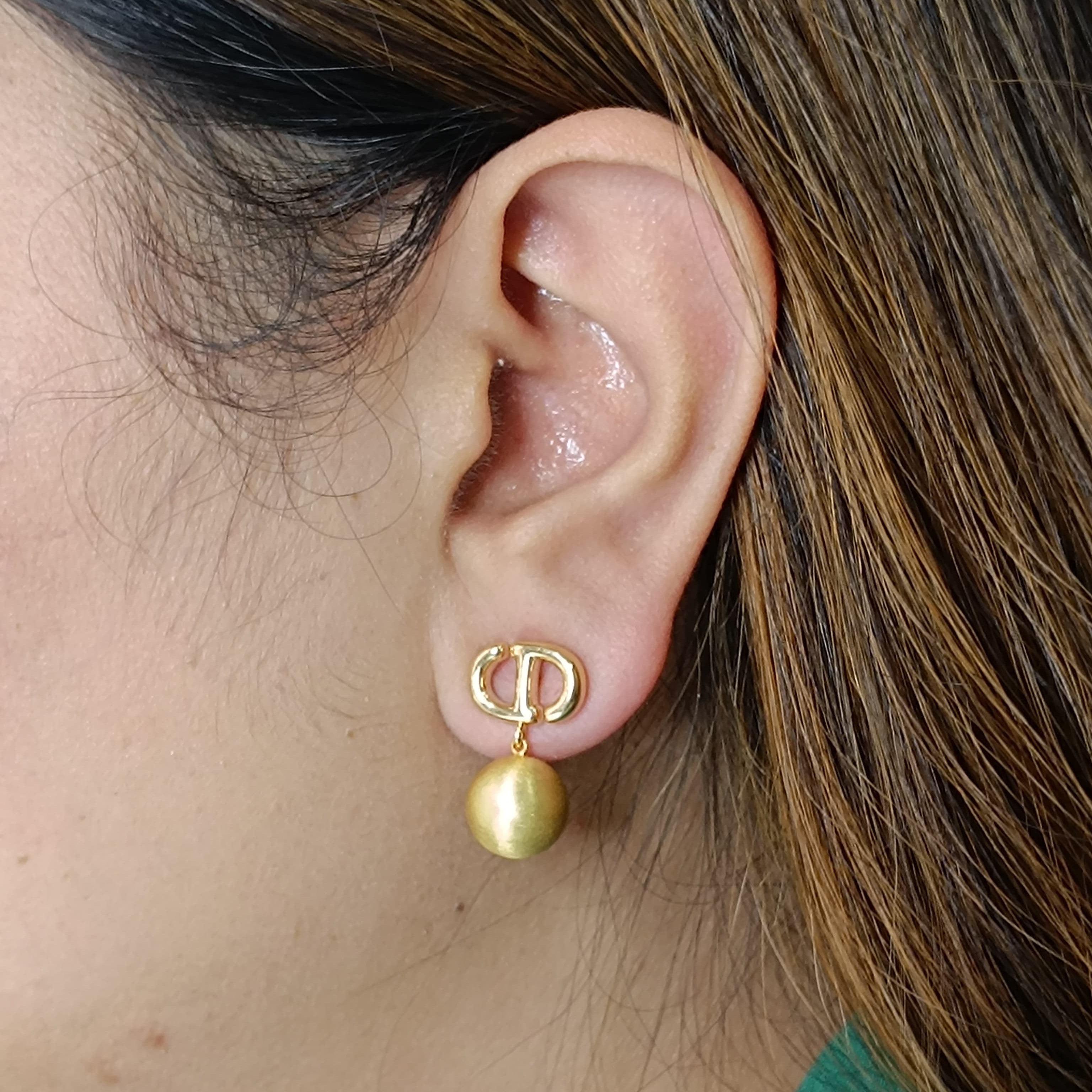 Dior Gold Teardrop Earrings - Earrings for Girls & Women