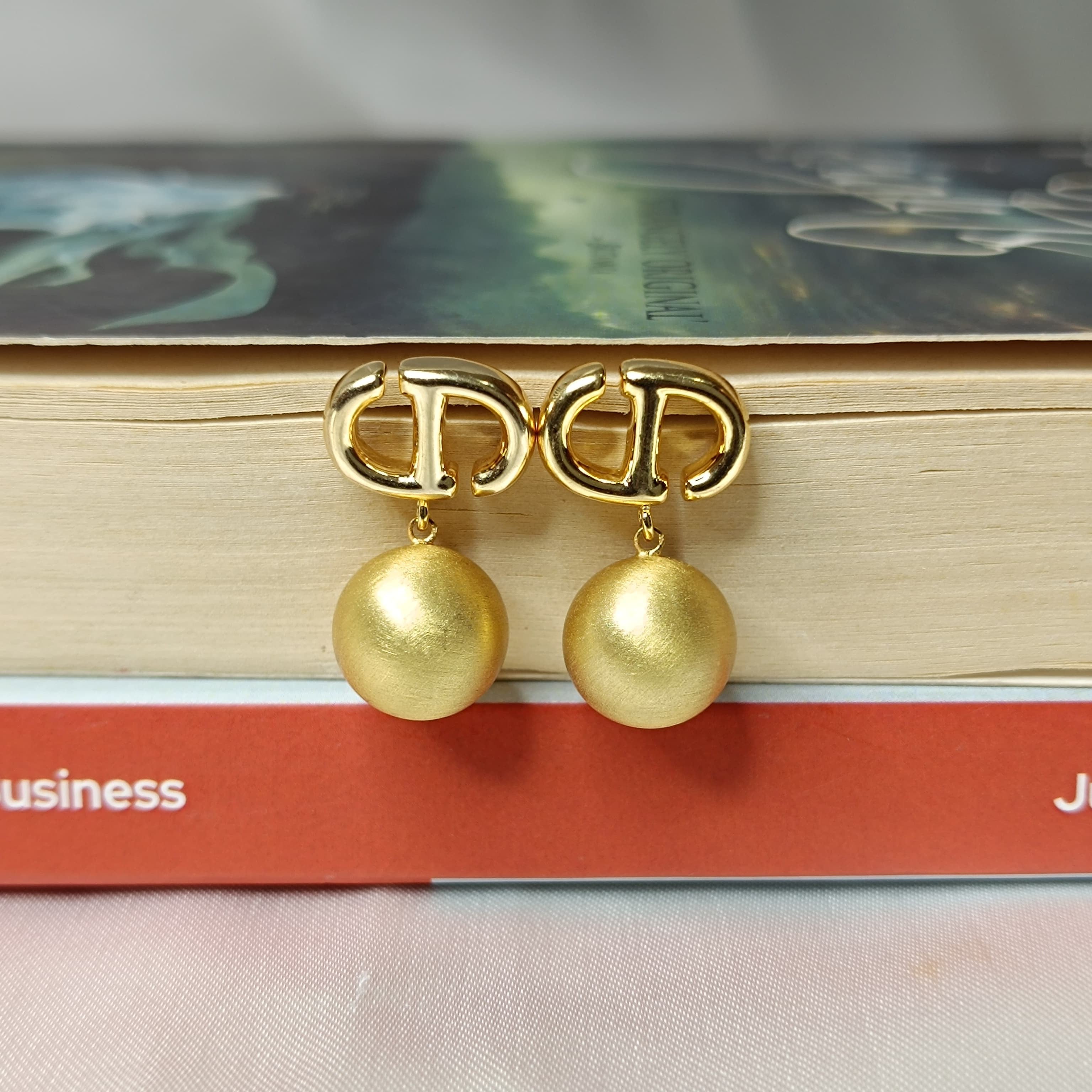 Dior Gold Teardrop Earrings - Earrings for Girls & Women