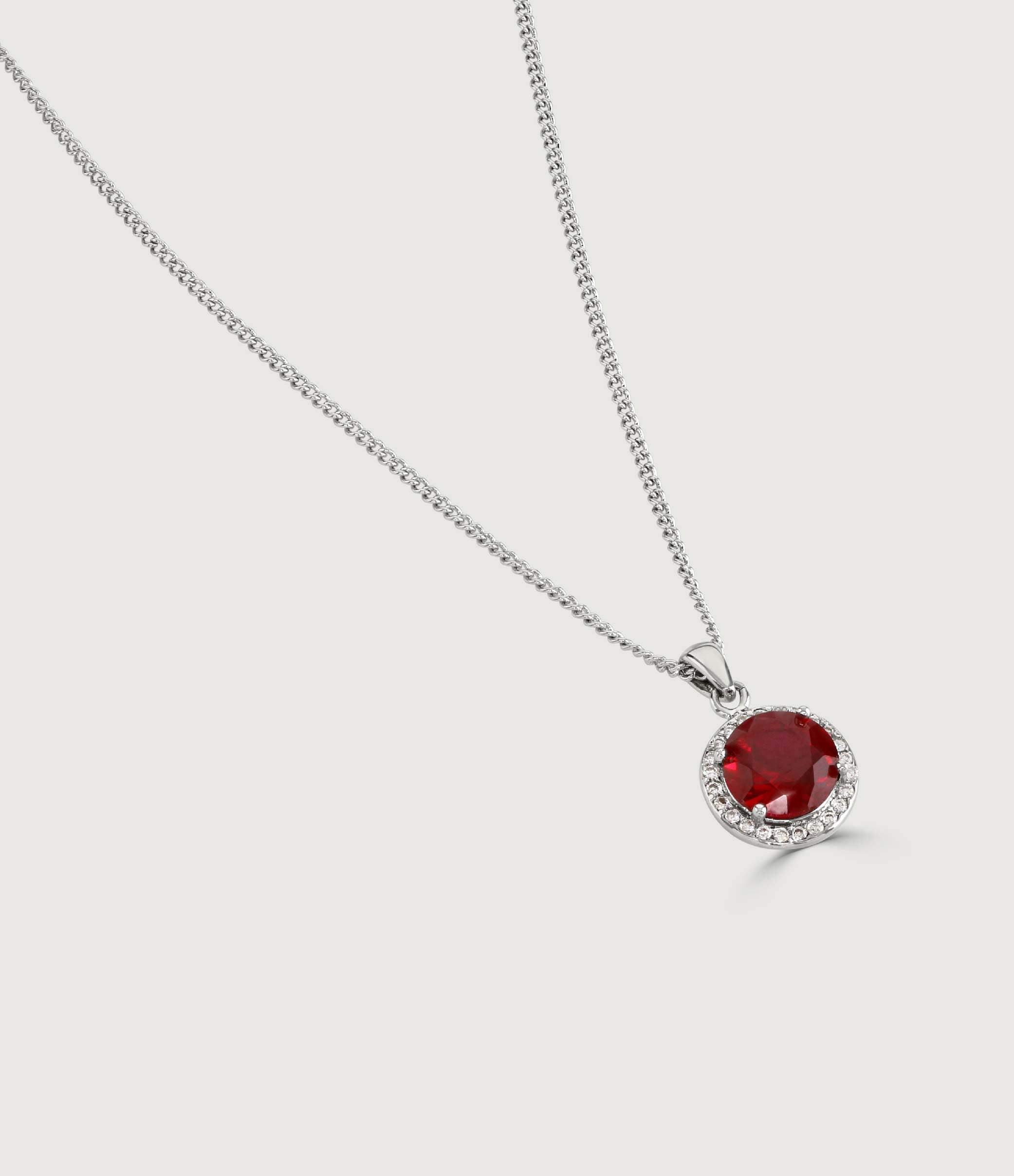 Ruby Halo Pendant