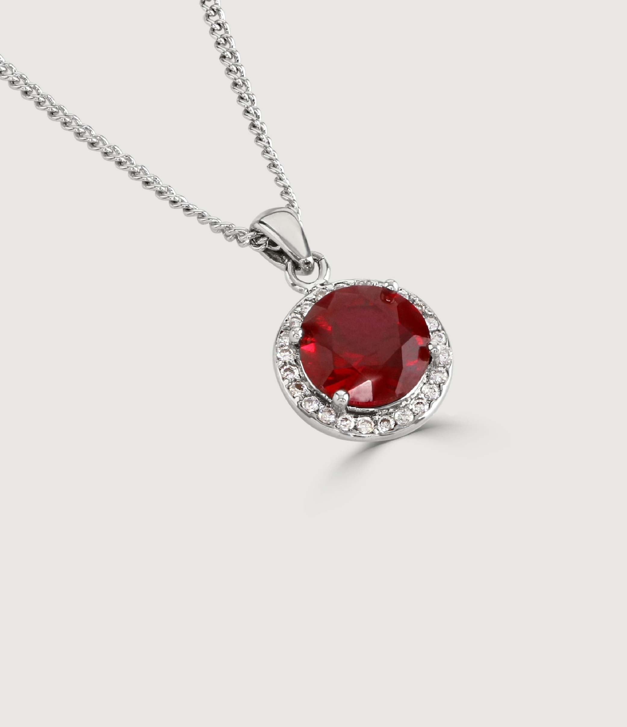 Ruby Halo Pendant